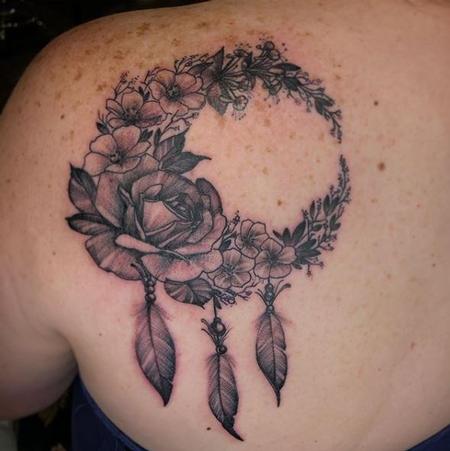 Tattoos - Al Perez Floral Moon - 139937